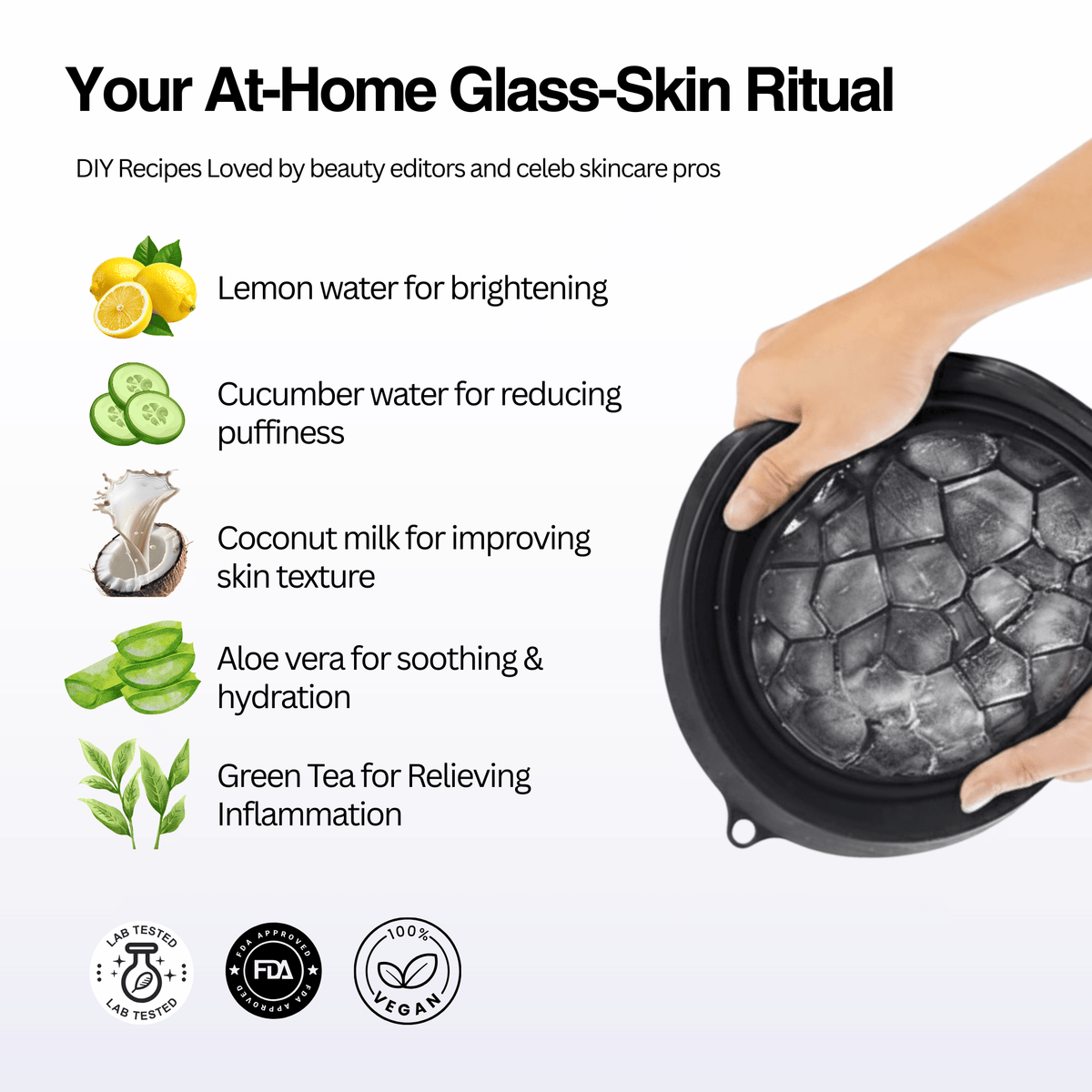 Silicone Ice Cube Bowl for Ice Facial & Cold Therapy